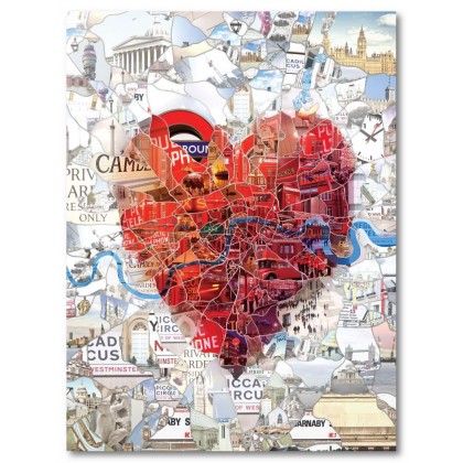 Αφίσα (Λονδίνο, υπόγειος, backingham palace, Τάμεσης, καρδιά, αξιοθέατα, αρχιτεκτονική)